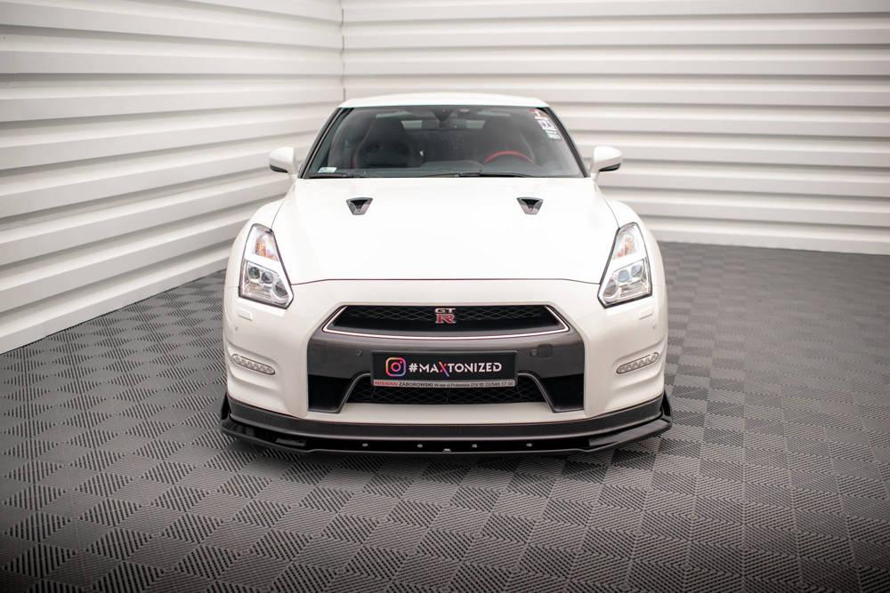 Front Lippe / Front Splitter / Frontansatz mit Flaps für Nissan GTR R35 Facelift von Maxton Design