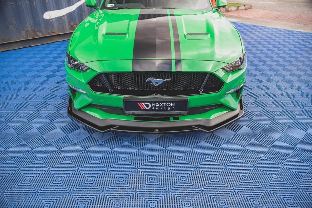 Front Diffusor / Front Splitter / Cup Schwert / Frontansatz V.1 für Ford Mustang GT MK6 FL von Maxton Design