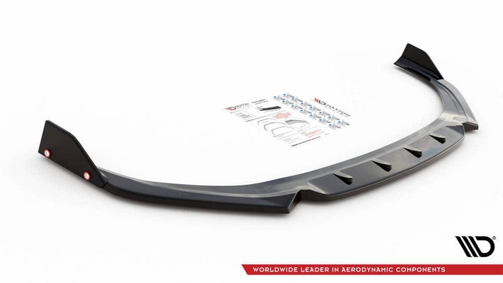 Front Splitter / Cup Schwert / Frontansatz V.1 mit Flaps für Hyundai I30 N MK3 Facelift von Maxton Design