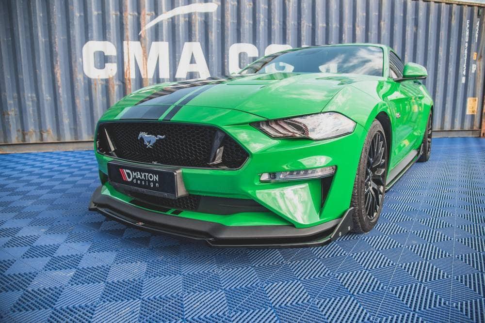 Front Diffusor / Front Splitter / Cup Schwert / Frontansatz V.2 für Ford Mustang GT MK6 FL von Maxton Design