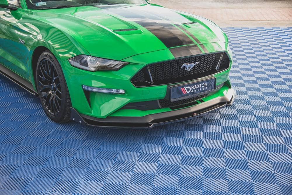 Front Diffusor / Front Splitter / Cup Schwert / Frontansatz V.2 für Ford Mustang GT MK6 FL von Maxton Design