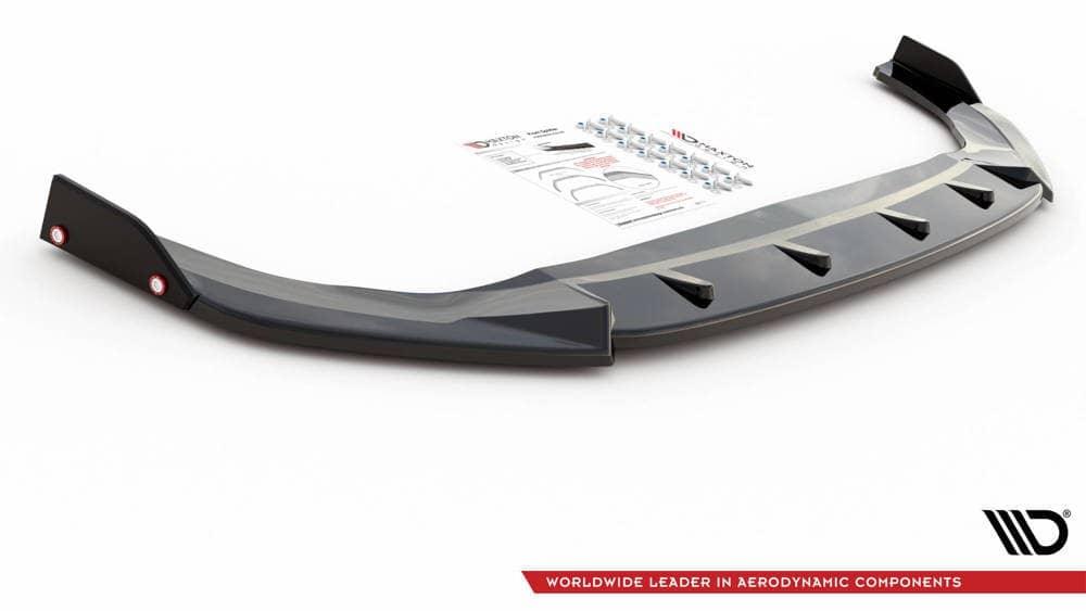 Front Splitter / Cup Schwert / Frontansatz V.3 mit Flaps für VW Golf 8 R-Line von Maxton Design