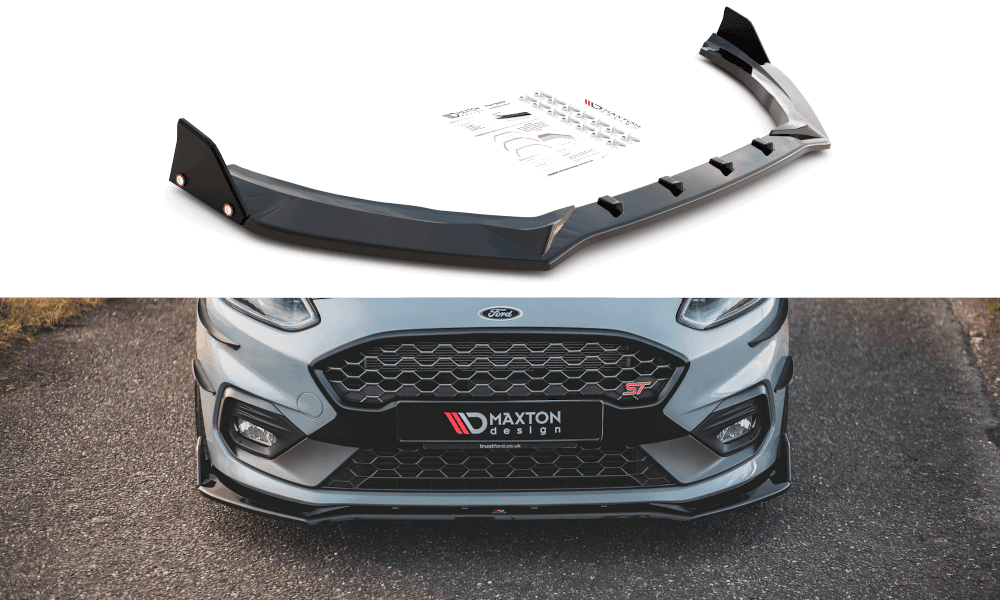 Front Diffusor / Front Splitter / Cup Schwert / Frontansatz für V.4 Ford Fiesta ST MK8 von Maxton Design