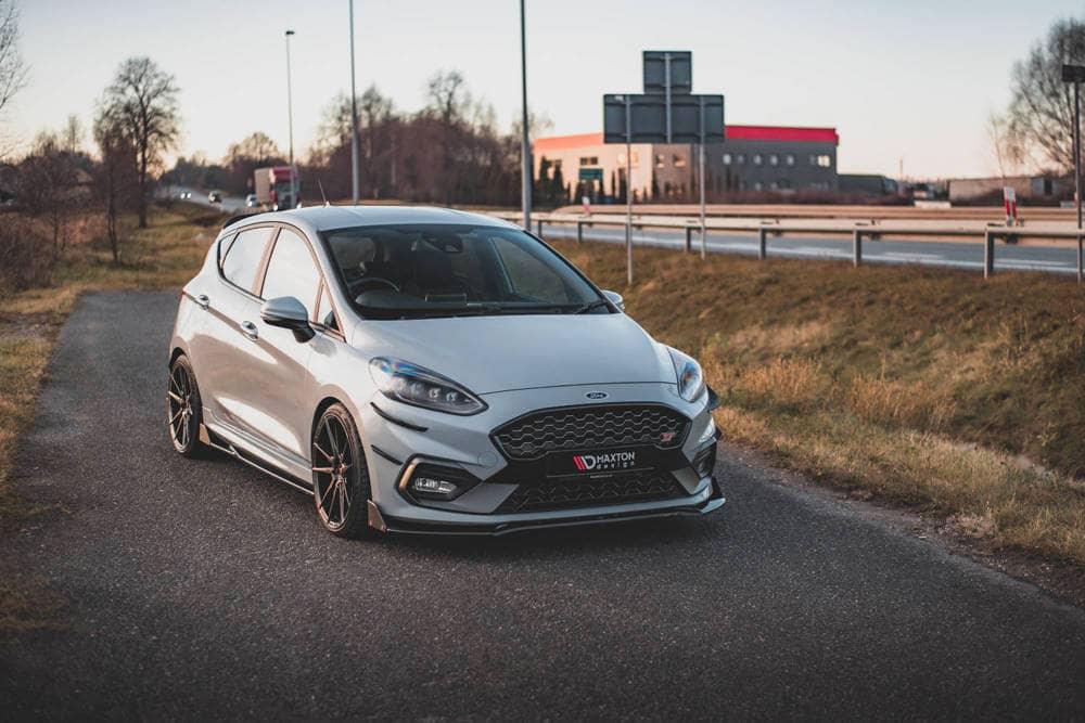 Front Diffusor / Front Splitter / Cup Schwert / Frontansatz für V.4 Ford Fiesta ST MK8 von Maxton Design