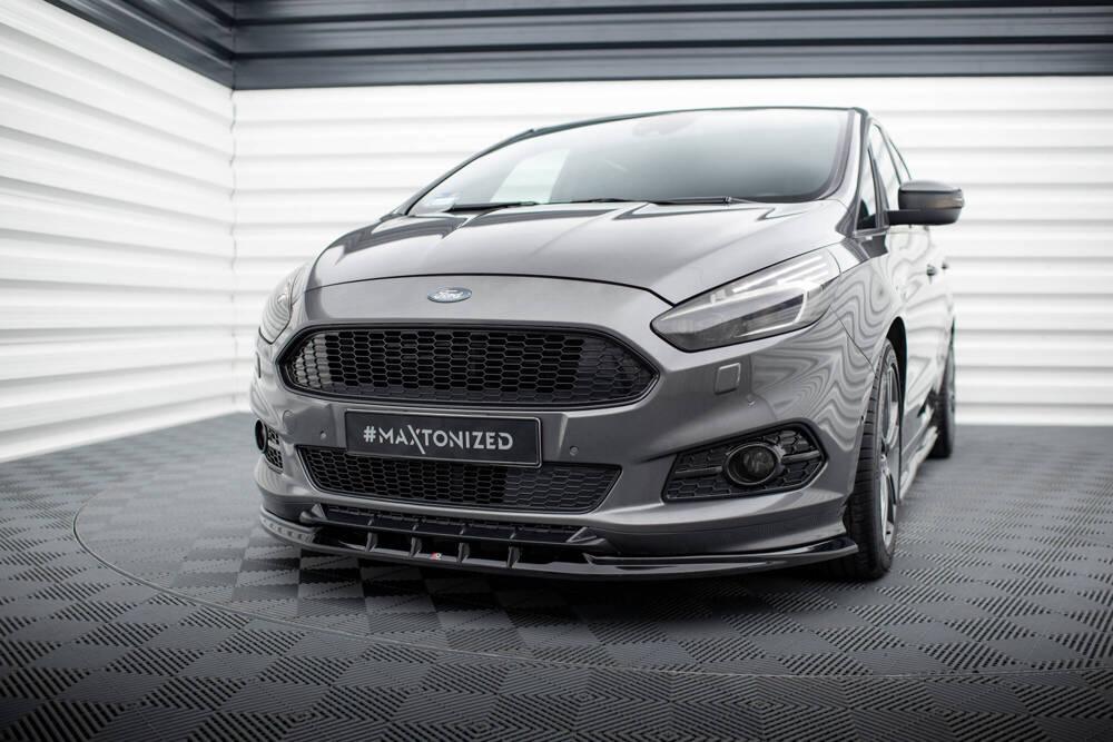 Front Lippe / Front Splitter / Frontansatz für Ford S-MAX ST-Line MK2 von Maxton Design