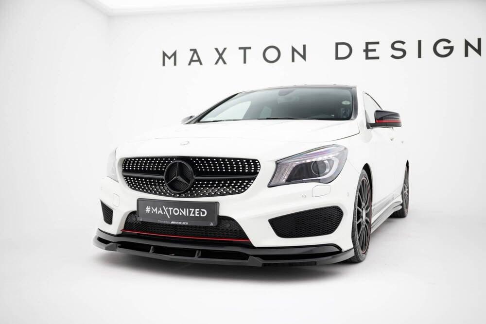 Front Lippe / Front Splitter / Frontansatz für Mercedes CLA C117 AMG-Line von Maxton Design