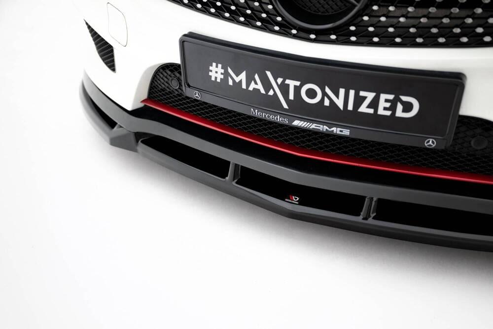 Front Lippe / Front Splitter / Frontansatz für Mercedes CLA C117 AMG-Line von Maxton Design