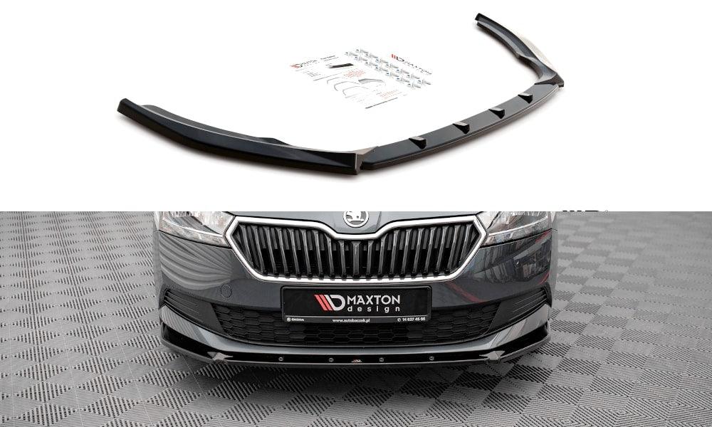 Front Lippe / Front Splitter / Frontansatz für Skoda Fabia NJ Facelift von Maxton Design