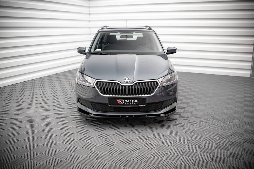 Front Lippe / Front Splitter / Frontansatz für Skoda Fabia NJ Facelift von Maxton Design