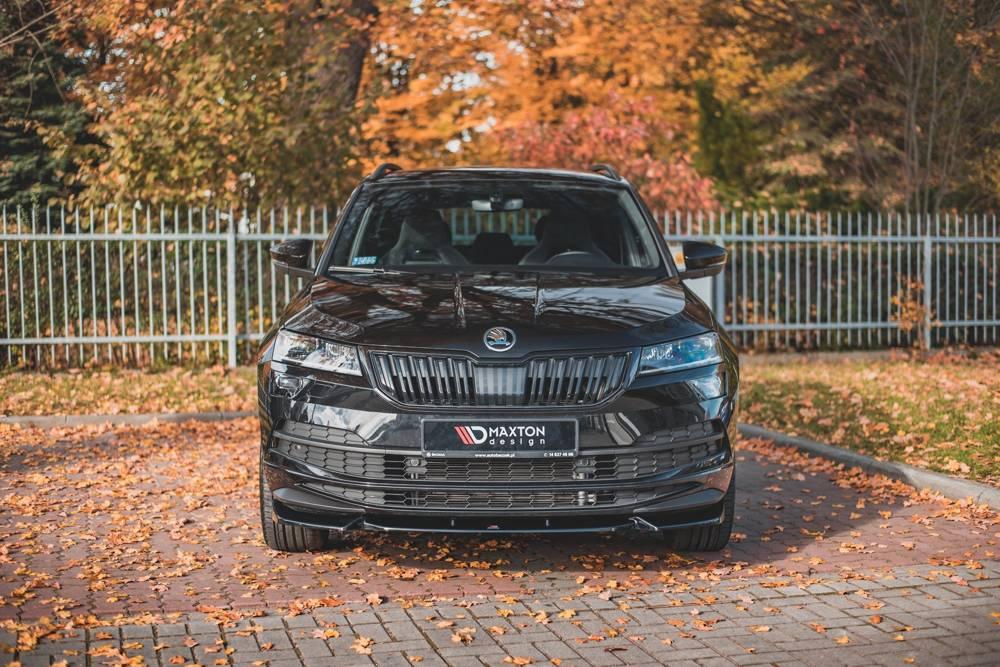 Front Splitter / Cup Schwert / Frontansatz für Skoda Karoq Sportline NU7 von Maxton Design