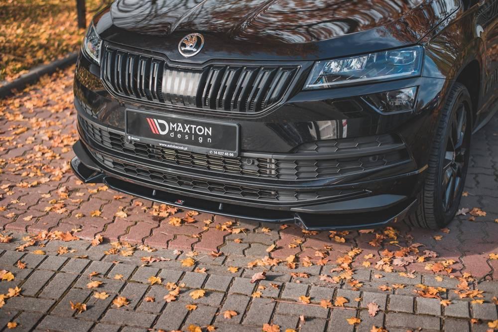 Front Splitter / Cup Schwert / Frontansatz für Skoda Karoq Sportline NU7 von Maxton Design