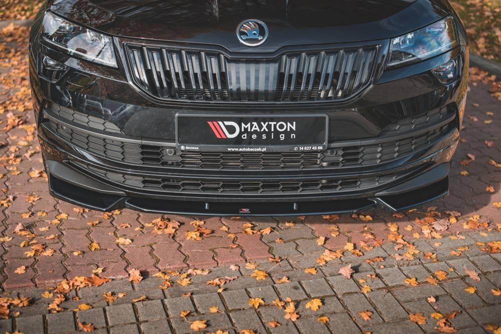 Front Splitter / Cup Schwert / Frontansatz für Skoda Karoq Sportline NU7 von Maxton Design