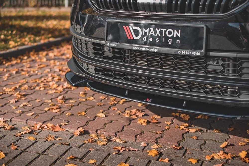 Front Splitter / Cup Schwert / Frontansatz für Skoda Karoq Sportline NU7 von Maxton Design