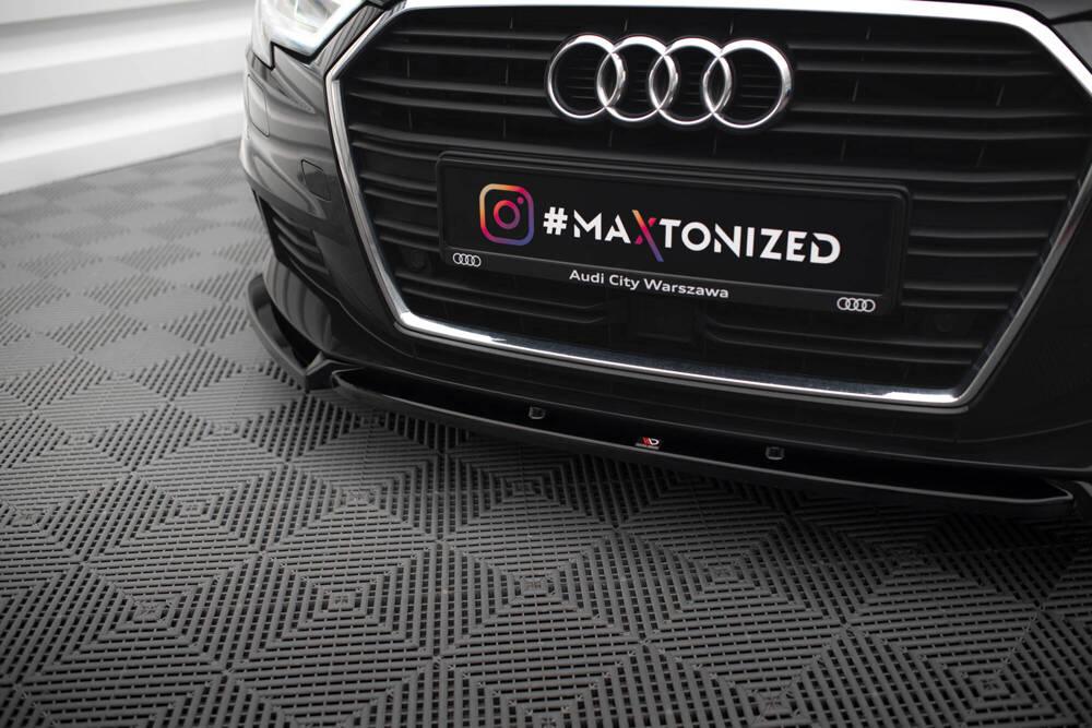 Front Lippe / Front Splitter / Frontansatz V.1 für Audi A3 8V Sportback Facelift von Maxton Design