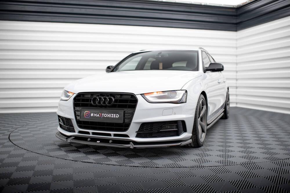 Front Lippe / Front Splitter / Frontansatz V.1 für Audi A4 Competition B8 Facelift von Maxton Design