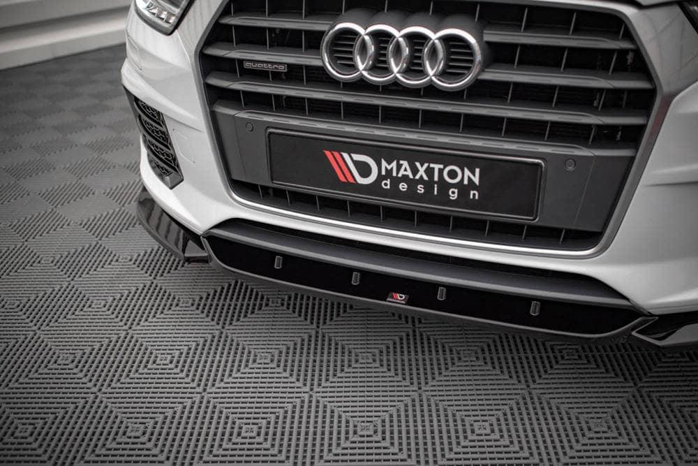 Front Splitter / Cup Schwert / Frontansatz V.1 für Audi Q3 S-Line Facelift 8U von Maxton Design