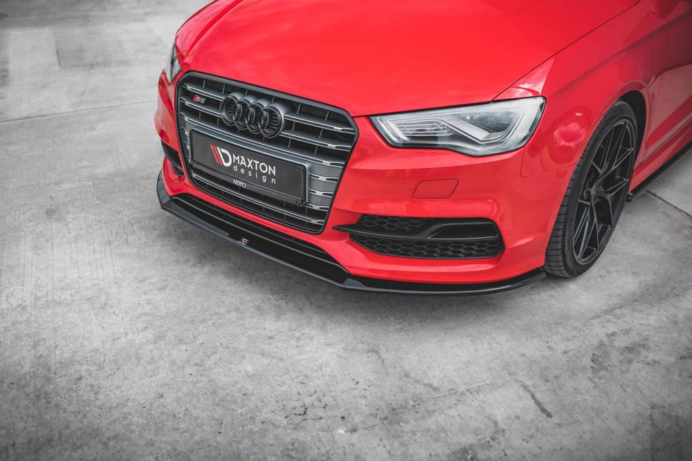 Front Splitter / Cup Schwert / Frontansatz V.1 für Audi S3 8V Limousine von Maxton Design