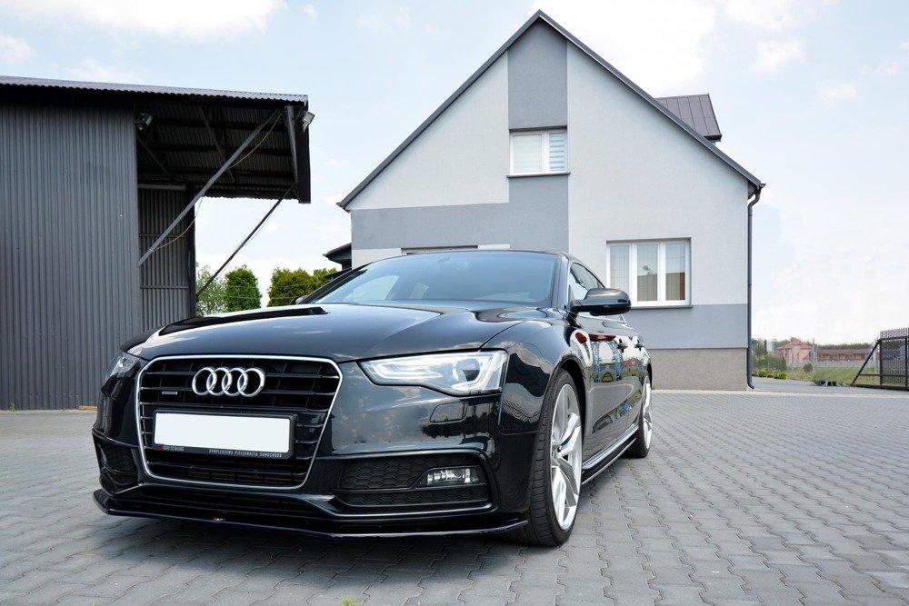 Front Splitter / Cup Schwert / Frontansatz V.1 für Audi A5 S-Line / S5 8T Facelift von Maxton Design