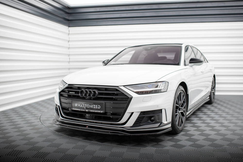 Front Lippe / Front Splitter / Frontansatz V.1 für Audi A8 S-Line 4N von Maxton Design