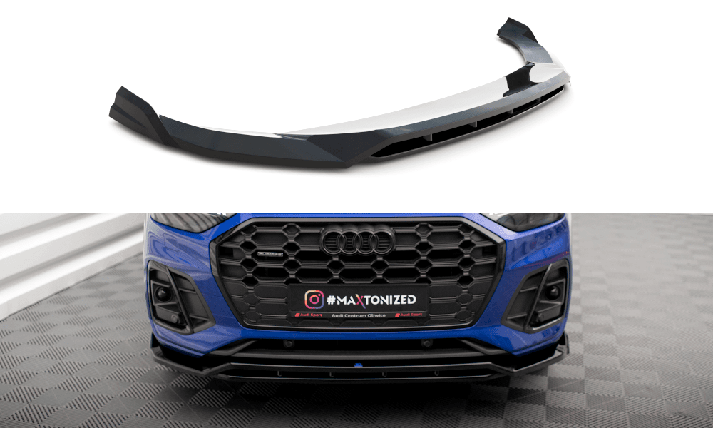 Front Lippe / Front Splitter / Frontansatz V.1 für Audi Q5 S-Line FY Facelift von Maxton Design