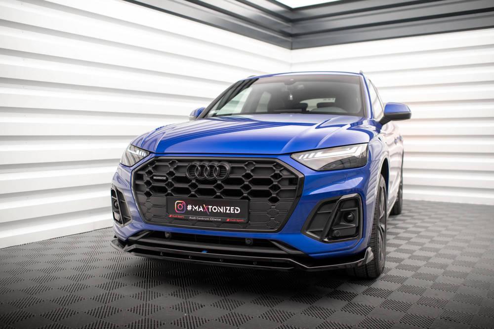 Front Lippe / Front Splitter / Frontansatz V.1 für Audi Q5 S-Line FY Facelift von Maxton Design