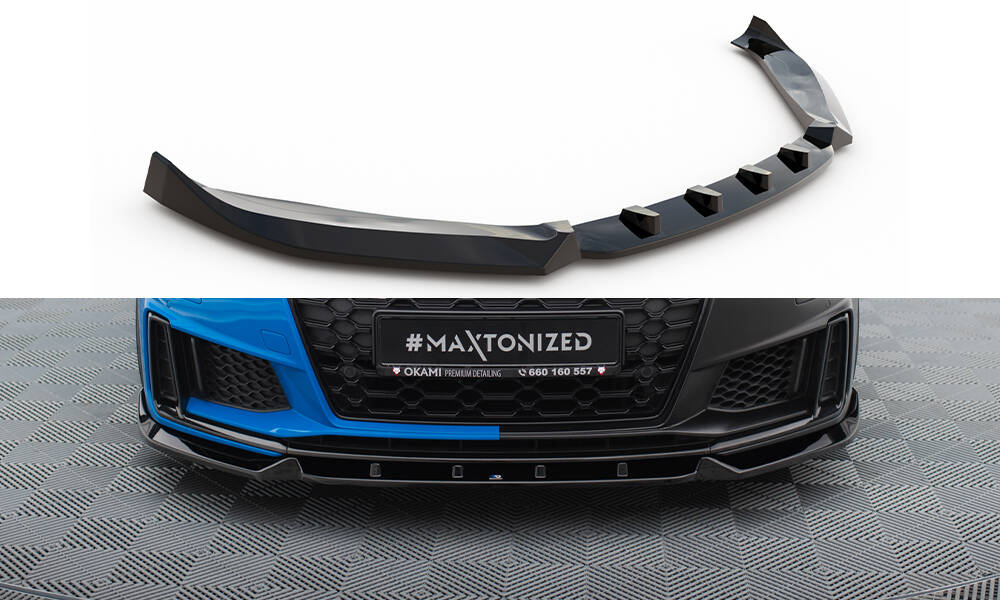 Front Lippe / Front Splitter / Frontansatz V.1 für Audi TTS 8S Facelift von Maxton Design