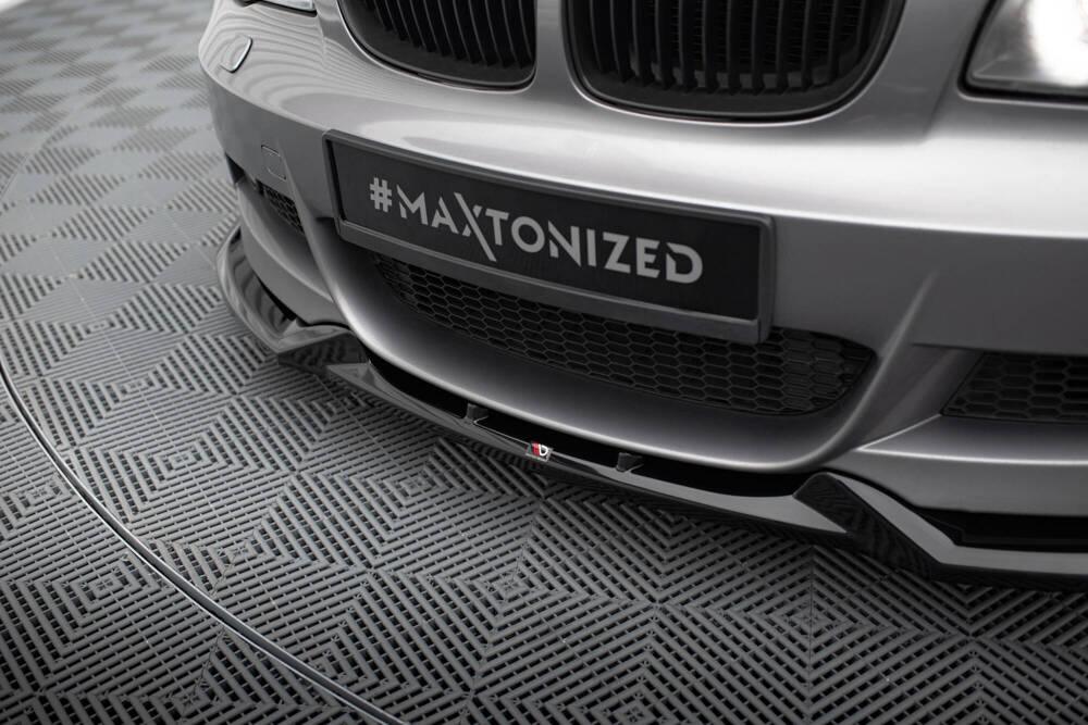 Front Lippe / Front Splitter / Frontansatz V.1 für BMW 1er E82 M-Paket von Maxton Design