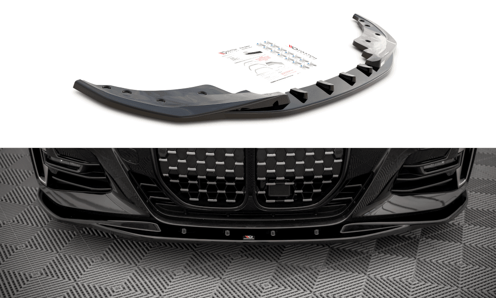 Front Diffusor / Front Splitter / Cup Schwert / Frontansatz V.1 für BMW 4er G22 M-Paket von Maxton Design