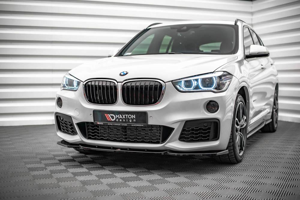 Front Diffusor / Front Splitter / Cup Schwert / Frontansatz V.1 für BMW X1 M-Paket F48 von Maxton Design