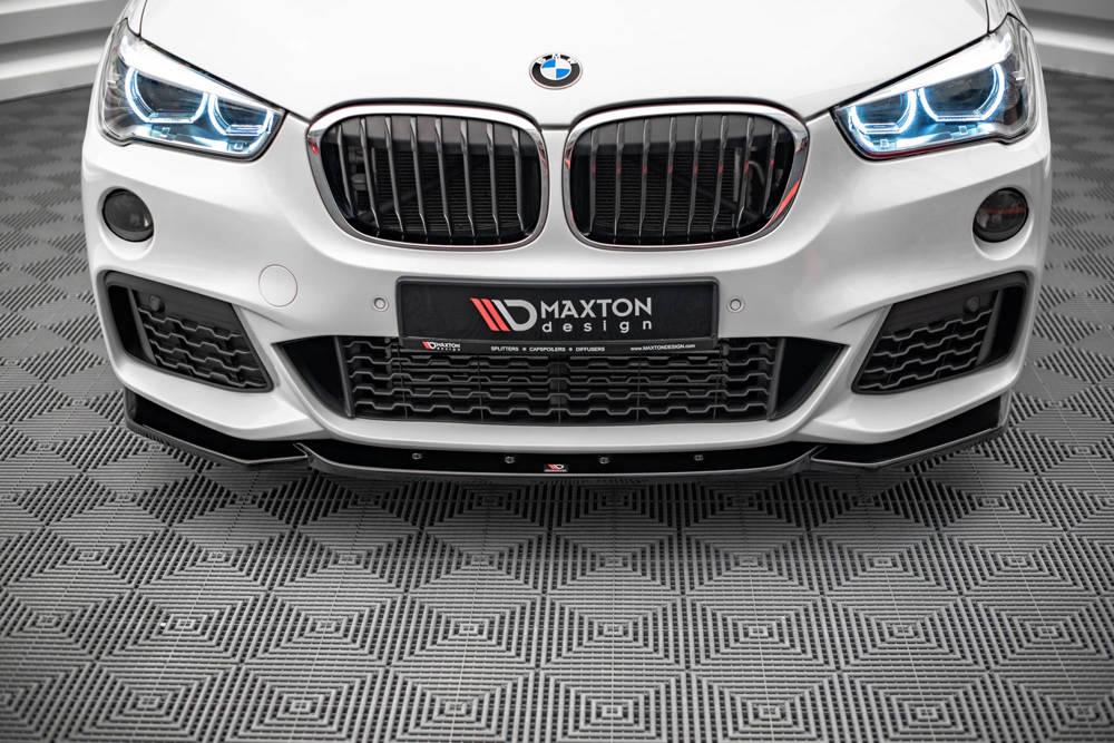 Front Diffusor / Front Splitter / Cup Schwert / Frontansatz V.1 für BMW X1 M-Paket F48 von Maxton Design