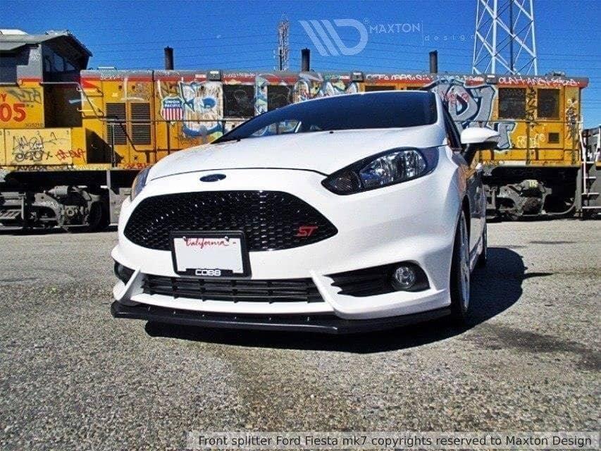 Front Diffusor / Front Splitter / Cup Schwert / Frontansatz V.1 für Ford Fiesta ST MK7 FL von Maxton Design