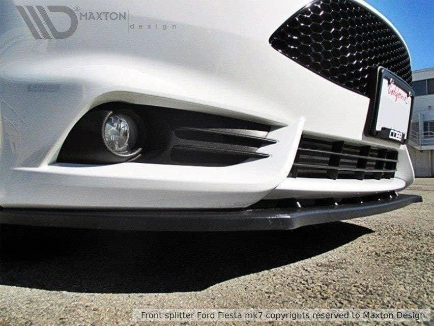 Front Diffusor / Front Splitter / Cup Schwert / Frontansatz V.1 für Ford Fiesta ST MK7 FL von Maxton Design