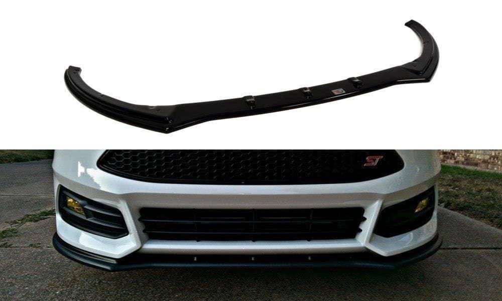 Front Diffusor / Front Splitter / Cup Schwert / Frontansatz V.1 für Ford Focus ST MK3 FL von Maxton Design