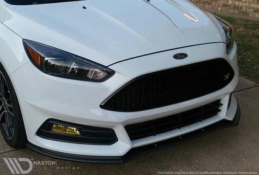 Front Diffusor / Front Splitter / Cup Schwert / Frontansatz V.1 für Ford Focus ST MK3 FL von Maxton Design