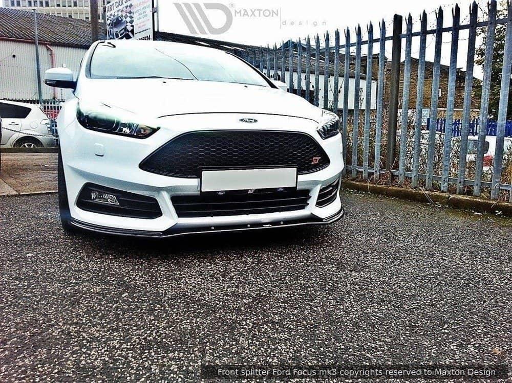 Front Diffusor / Front Splitter / Cup Schwert / Frontansatz V.1 für Ford Focus ST MK3 FL von Maxton Design