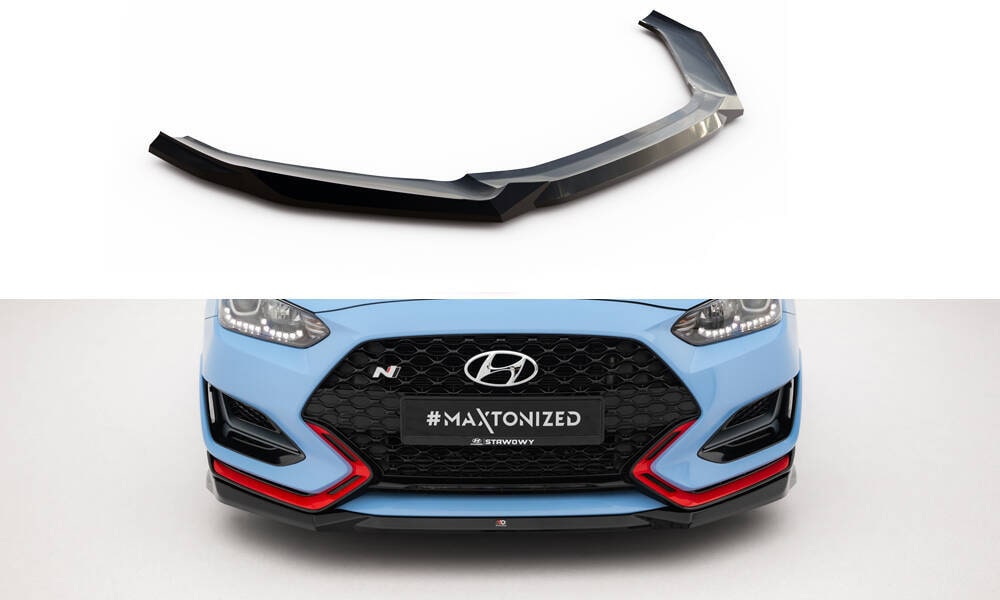 Front Lippe / Front Splitter / Frontansatz Street V.1 für Hyundai Veloster N MK2 von Maxton Design