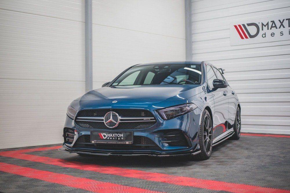 Front Splitter / Cup Schwert / Frontansatz V.1 für Mercedes A-Klasse AMG Line W177 von Maxton Design