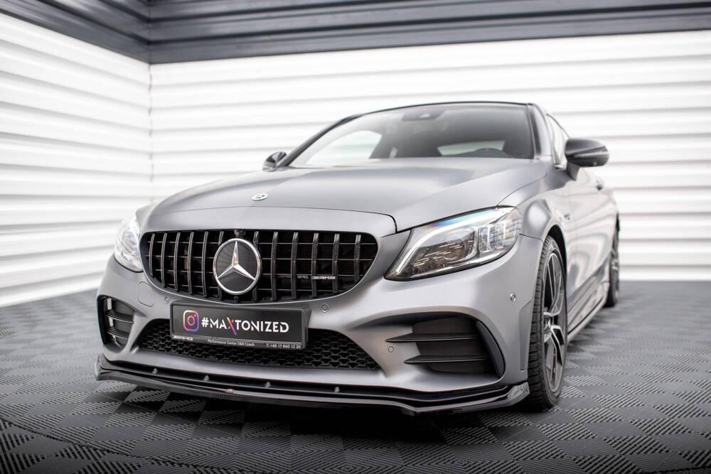 Front Lippe / Front Splitter / Frontansatz V.1 für Mercedes-Benz C43 AMG Coupe C205 Facelift von Maxton Design