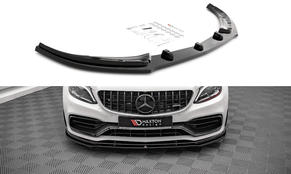 Front Splitter / Cup Schwert / Frontansatz V.1 für Mercedes C63 AMG Coupe C205 Facelift von Maxton Design