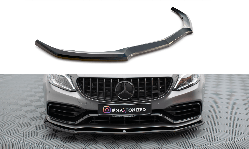 Front Lippe / Front Splitter / Frontansatz V.1 für Mercedes AMG C63 Limousine / Kombi W205 Facelift von Maxton Design