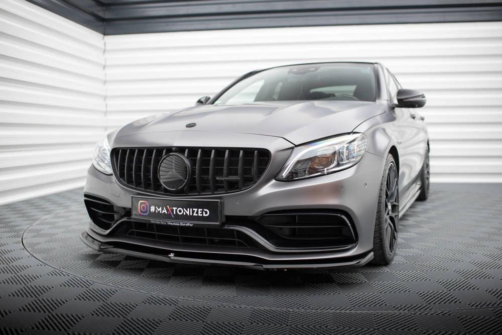 Front Lippe / Front Splitter / Frontansatz V.1 für Mercedes AMG C63 Limousine / Kombi W205 Facelift von Maxton Design