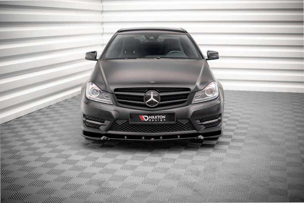 Front Lippe / Front Splitter / Frontansatz V.1 für Mercedes C-Klasse Coupe C204 AMG-Line von Maxton Design