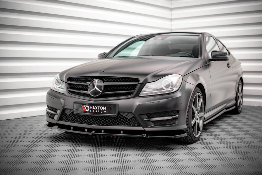 Front Lippe / Front Splitter / Frontansatz V.1 für Mercedes C-Klasse Coupe C204 AMG-Line von Maxton Design