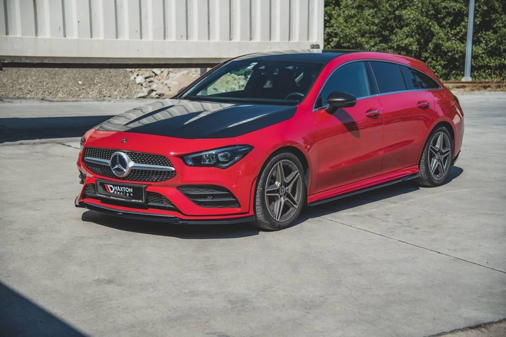 Front Splitter / Cup Schwert / Frontansatz V.1 für Mercedes CLA AMG-Line C118 von Maxton Design