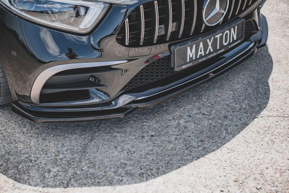 Front Splitter / Cup Schwert / Frontansatz V.1 für Mercedes-CLS AMG-Line C257  von Maxton Design