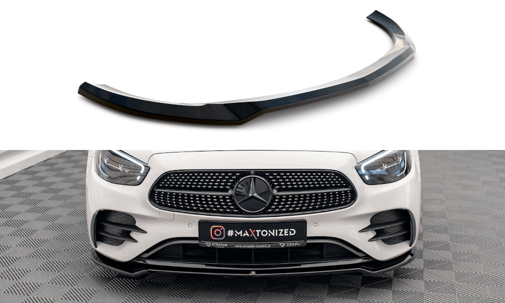 Front Lippe / Front Splitter / Frontansatz V.1 für Mercedes E-Klasse W213 AMG-Line Facelift von Maxton Design