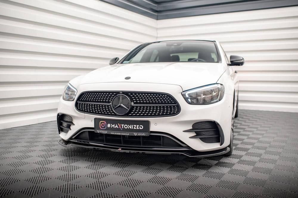 Front Lippe / Front Splitter / Frontansatz V.1 für Mercedes E-Klasse W213 AMG-Line Facelift von Maxton Design