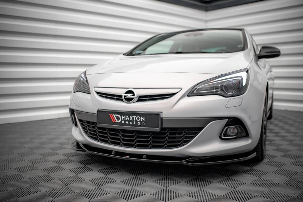 Front Splitter / Cup Schwert / Frontansatz V.1 für Opel Astra J GTC OPC-Line von Maxton Design