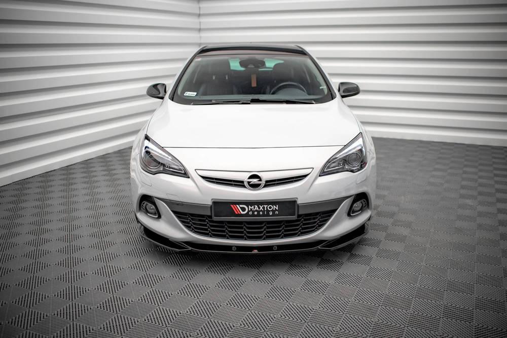 Front Splitter / Cup Schwert / Frontansatz V.1 für Opel Astra J GTC OPC-Line von Maxton Design