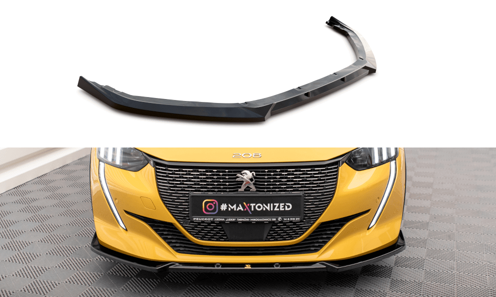 Front Lippe / Front Splitter / Frontansatz V.1 für Peugeot 208 GT MK2 von Maxton Design